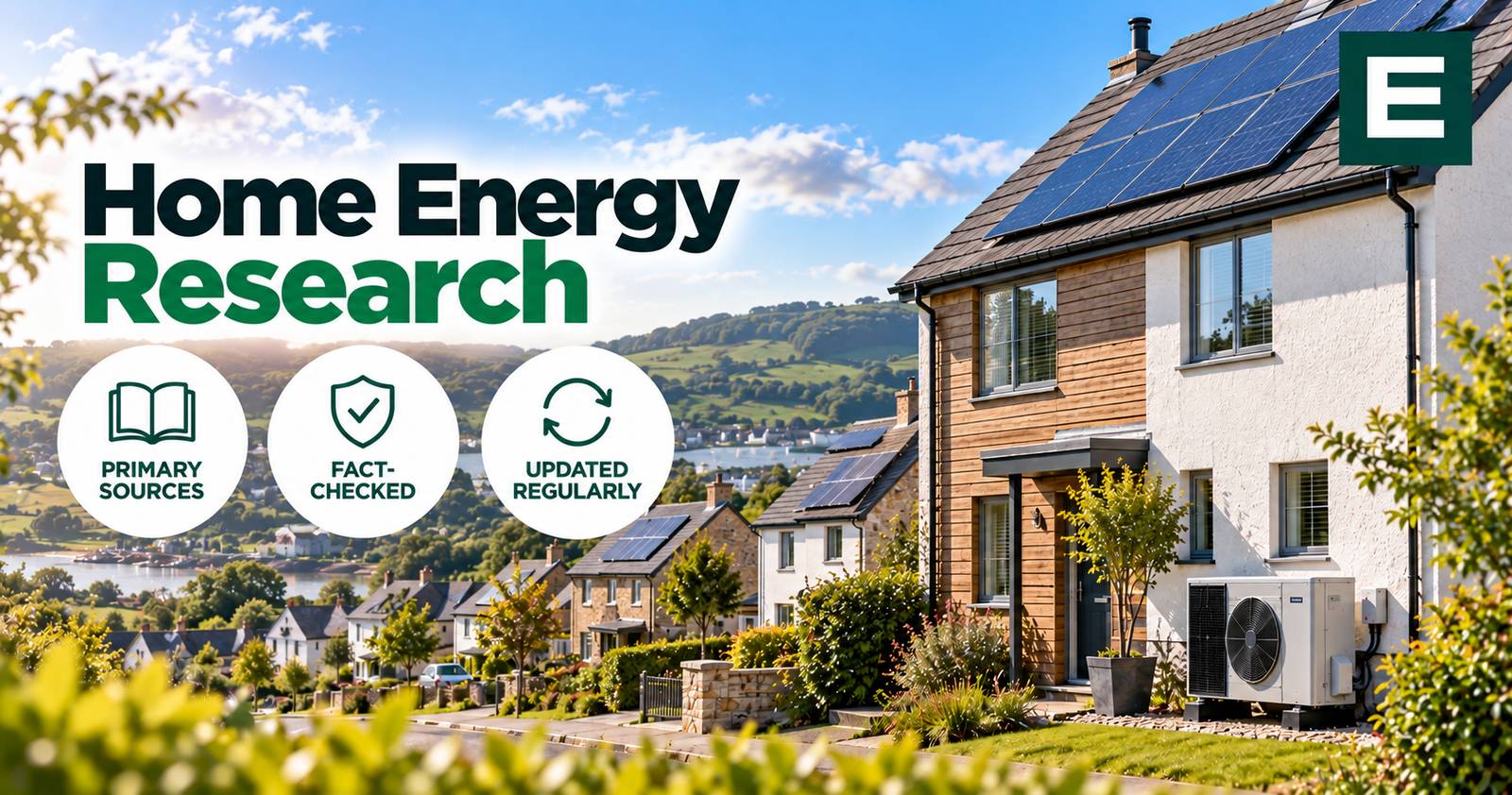 UK homes with solar panels and heat pumps, representing The Energy Upgrade's research and data section